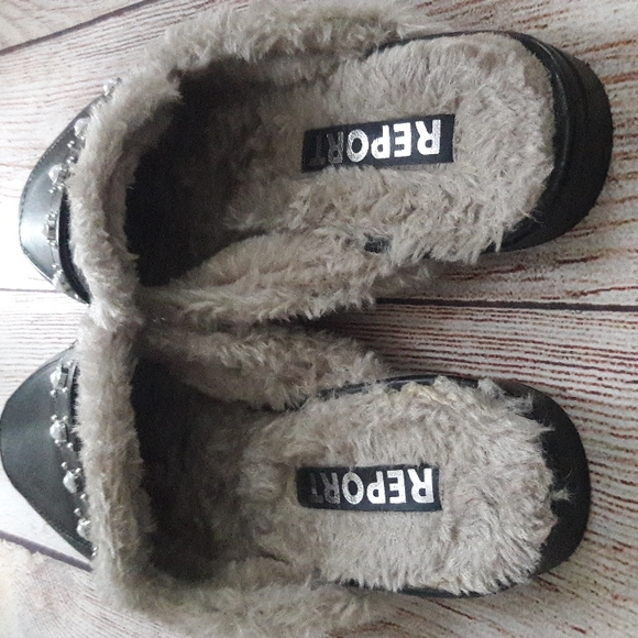 Report faux fur lined jewel embellished mules - Picture 5 of 8